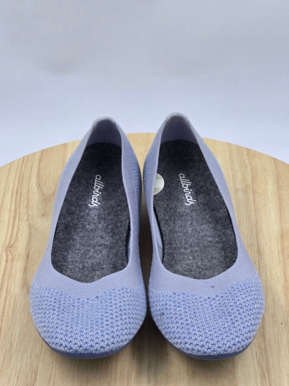Allbirds Tree Breezers knit ballet flats Womens sz 7 Blue Sole Vegan